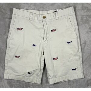 Vineyard Vines Shorts Mens‎ 30 USA Whale Chino Khaki Outdoors Cotton Preppy Mens